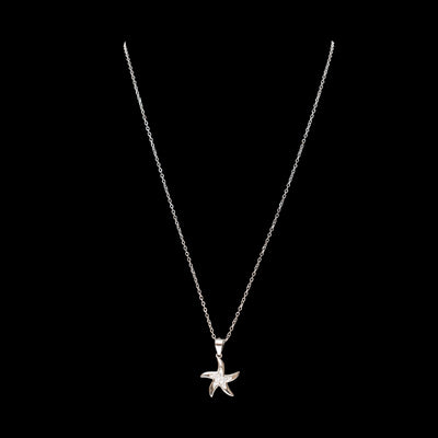 Sparkly Starfish Necklace and Earrings Set