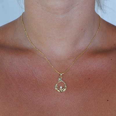 And She Rules the Sea Mermaid Pendant Necklace